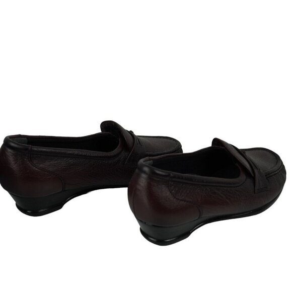 NWB SAS Women's Easier Slip-On Loafer Burgundy Leather Shoes Size 6WW - Picture 6 of 7